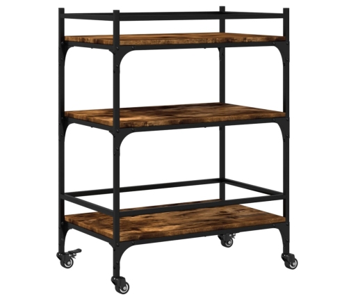 vidaXL virtuves ratiņi, ozolkoka, 65x40x86,5 cm, inženierijas koks