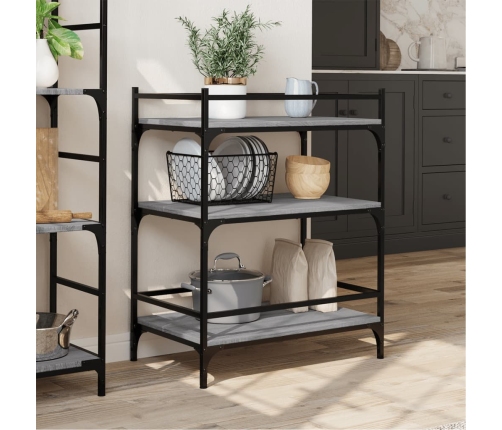 Virtuves Ratiņi, Pelēka Koka, 65X40X86,5 Cm, Inženierijas Koks Vidaxl