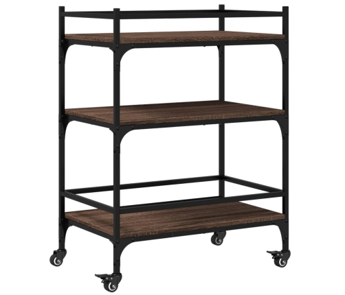 Virtuves Ratiņi, Ozolkoka, 65X40X86,5 Cm, Inženierijas Koks Vidaxl