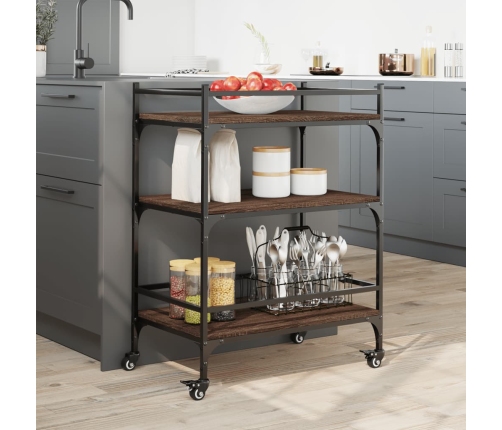 Virtuves Ratiņi, Ozolkoka, 65X40X86,5 Cm, Inženierijas Koks Vidaxl