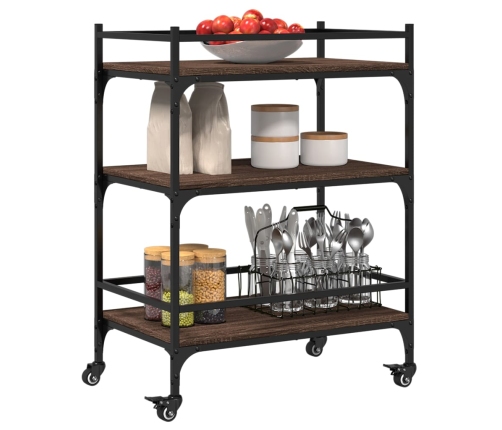 Virtuves Ratiņi, Ozolkoka, 65X40X86,5 Cm, Inženierijas Koks Vidaxl