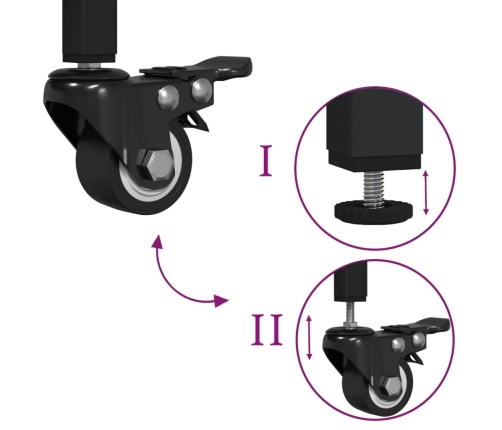 Virtuves Ratiņi, Ozolkoka, 65X40X86,5 Cm, Inženierijas Koks Vidaxl