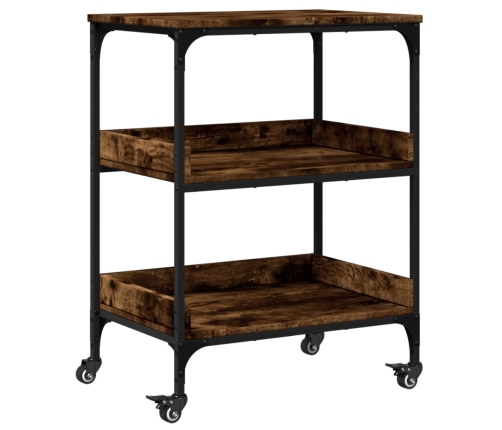 vidaXL virtuves ratiņi, ozolkoka, 60x41x80,5 cm, inženierijas koks