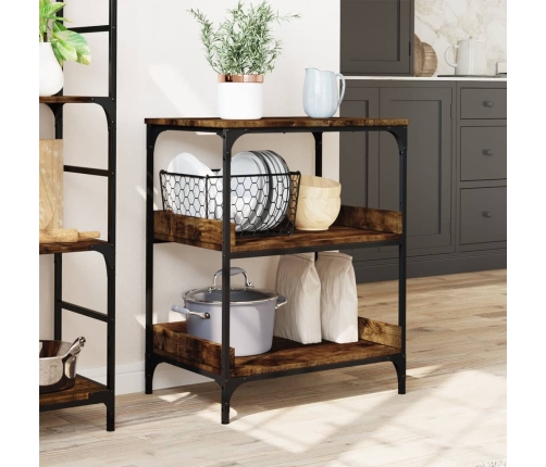 vidaXL virtuves ratiņi, ozolkoka, 60x41x80,5 cm, inženierijas koks