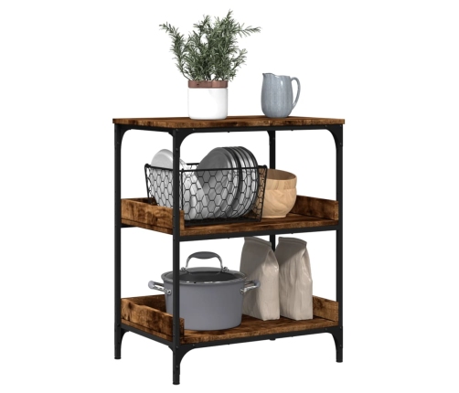 vidaXL virtuves ratiņi, ozolkoka, 60x41x80,5 cm, inženierijas koks