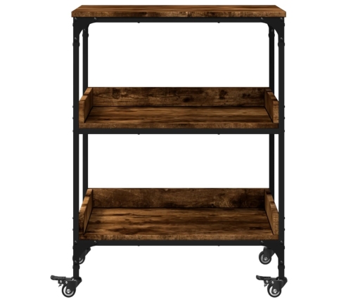 vidaXL virtuves ratiņi, ozolkoka, 60x41x80,5 cm, inženierijas koks