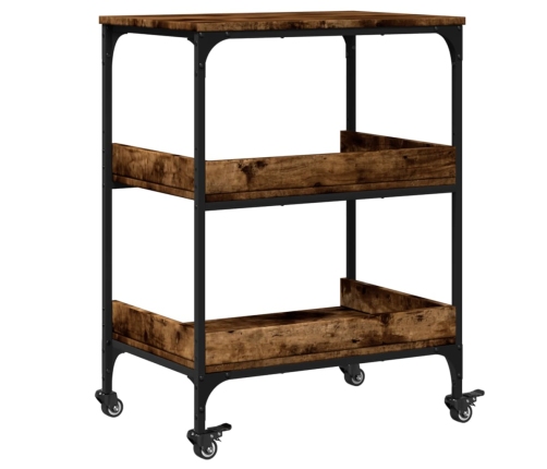 vidaXL virtuves ratiņi, ozolkoka, 60x41x80,5 cm, inženierijas koks