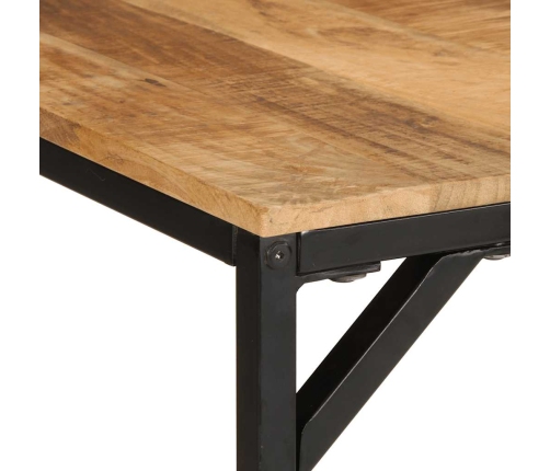 Virtuves Galds, 220X90X75 Cm, Masīvkoka Raupja Mango Vidaxl
