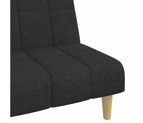 2-Vietīga Dīvāngulta, Melns Audums Vidaxl