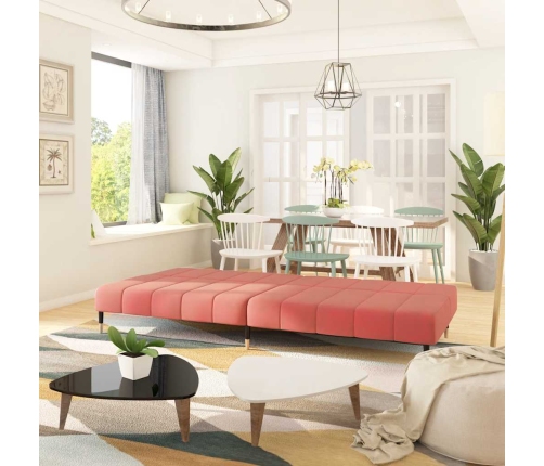 2-Vietīga Dīvāngulta, Rozā Samts Vidaxl