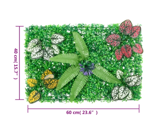  vidaXL mākslīgo augu žogs , 6 gab., zaļš, 40x60 cm