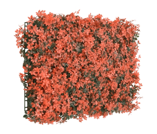  vidaXL mākslīgo kļavas lapu žogs, 6 gab., gaiši sarkans, 40x60 cm