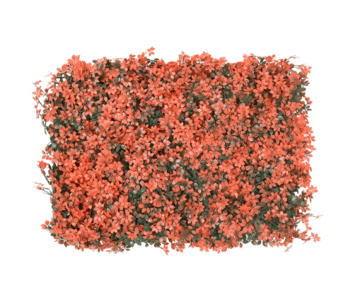   Mākslīgo Kļavas Lapu Žogs, 24 Gab., Gaiši Sarkans, 40X60 Cm Vidaxl