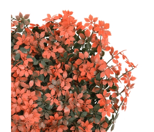   Mākslīgo Kļavas Lapu Žogs, 24 Gab., Gaiši Sarkans, 40X60 Cm Vidaxl