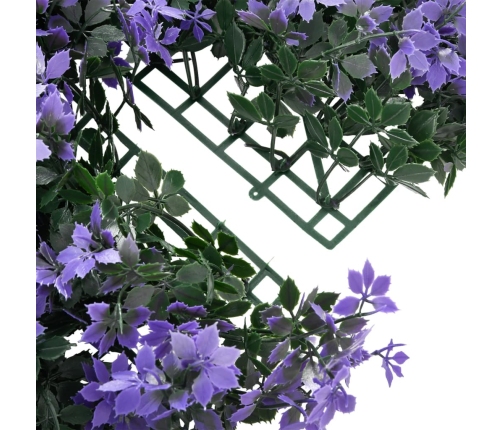   Mākslīgo Lapu Žogs , 24 Gab., Violets, 40X60 Cm Vidaxl