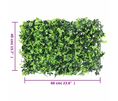  vidaXL mākslīgo augu žogs , 6 gab., zaļš, 40x60 cm
