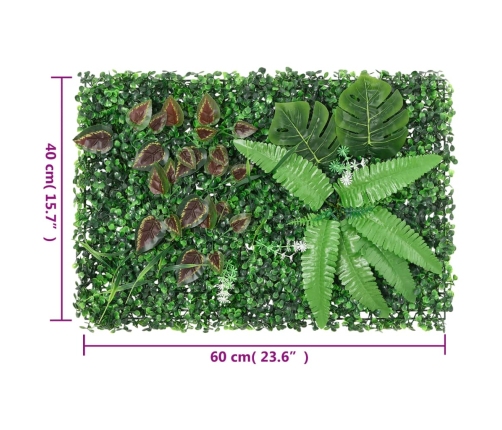  vidaXL mākslīgo augu žogs , 24 gab., zaļš, 40x60 cm