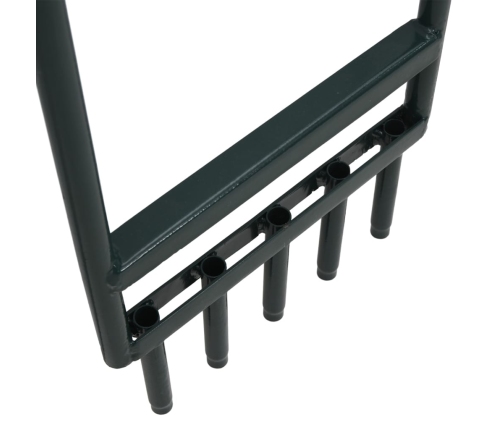 Zāliena Aerators Ar 5 Zariem, Zaļš, Pulverkrāsots Tērauds Vidaxl