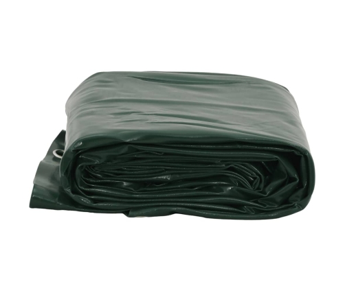 vidaXL brezenta pārklājs, zaļš, 5x6 m, 650 g/m²