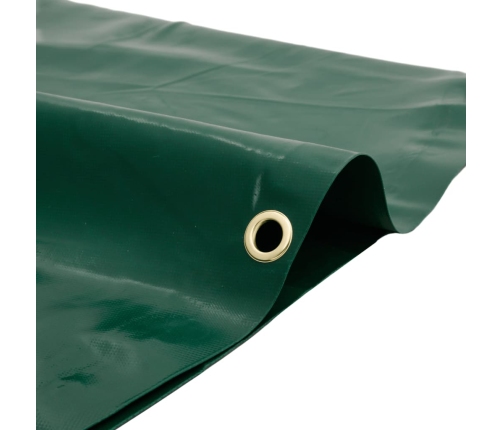 vidaXL brezenta pārklājs, zaļš, 5x6 m, 650 g/m²