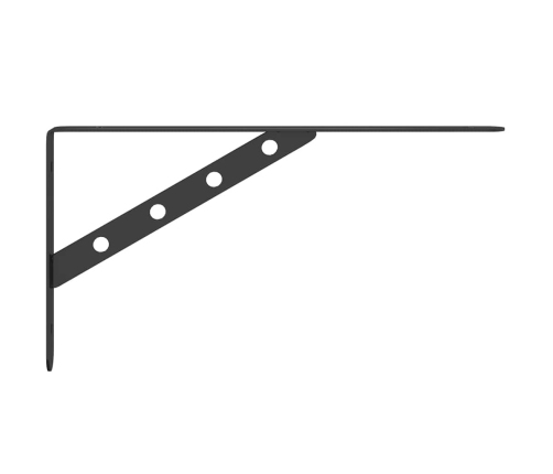 Plauktu Kronšteini, 4 Gab., 30X2,5X15,5 Cm Melni, Tērauds Vidaxl