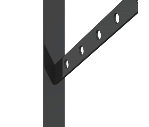 Plauktu Kronšteini, 4 Gab., 30X2,5X15,5 Cm Melni, Tērauds Vidaxl