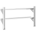 vidaXL 2 līmeņu sienas plaukts, 100x23,5x60 cm, sudrabains, tērauds