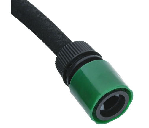 vidaXL dārza pilienu laistīšanas šļūtene, melna, 0,6