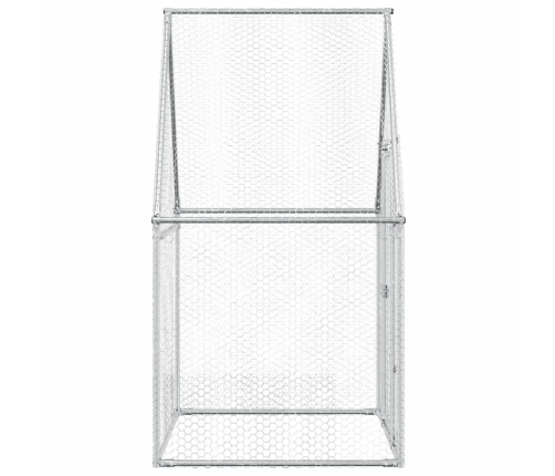 vidaXL vistu būris, sudrabains, 100x100x190 cm, cinkots tērauds