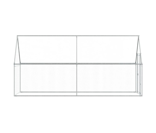 Vistu Būris, Sudrabains, 400X100X190 Cm, Cinkots Tērauds Vidaxl