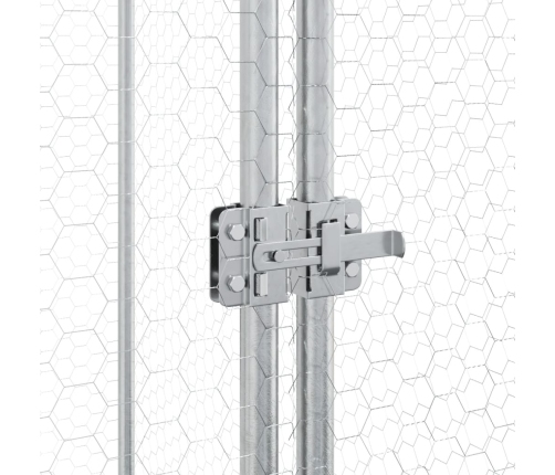 Vistu Būris, Sudrabains, 400X100X190 Cm, Cinkots Tērauds Vidaxl