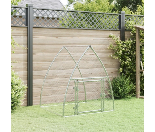 vidaXL vistu būris, sudrabains, 100x105x120 cm, cinkots tērauds