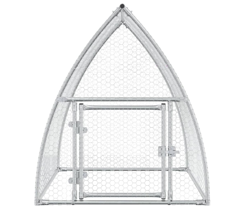 vidaXL vistu būris, sudrabains, 100x105x120 cm, cinkots tērauds