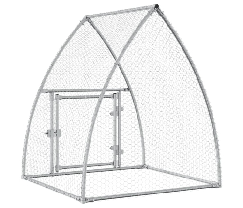 vidaXL vistu būris, sudrabains, 100x105x120 cm, cinkots tērauds