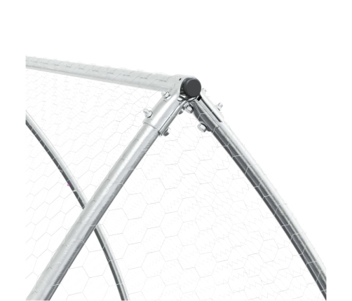 vidaXL vistu būris, sudrabains, 100x105x120 cm, cinkots tērauds