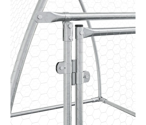 vidaXL vistu būris, sudrabains, 100x105x120 cm, cinkots tērauds