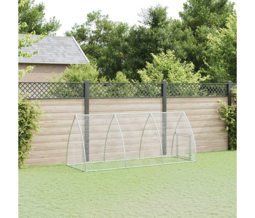 Vistu Būris, Sudrabains, 300X105X120 Cm, Cinkots Tērauds Vidaxl