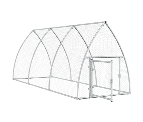 Vistu Būris, Sudrabains, 300X105X120 Cm, Cinkots Tērauds Vidaxl