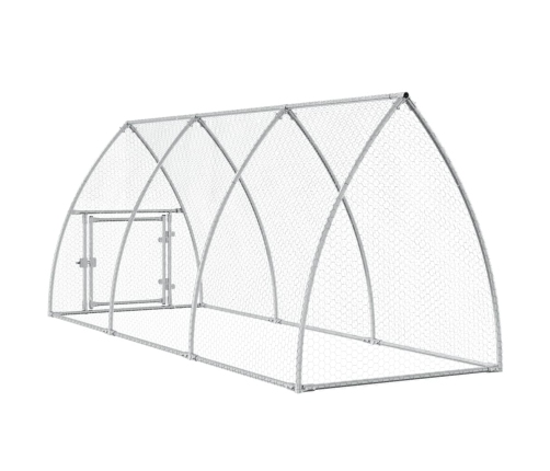 Vistu Būris, Sudrabains, 300X105X120 Cm, Cinkots Tērauds Vidaxl