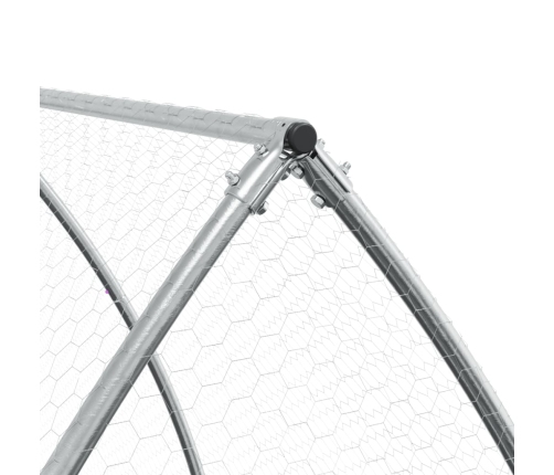 Vistu Būris, Sudrabains, 300X105X120 Cm, Cinkots Tērauds Vidaxl