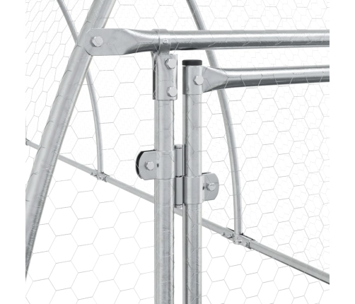 Vistu Būris, Sudrabains, 300X105X120 Cm, Cinkots Tērauds Vidaxl