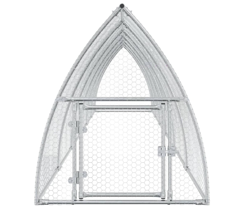 vidaXL vistu būris, sudrabains, 600x105x120 cm, cinkots tērauds
