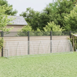 Vistu Būris, Sudrabains, 600X105X120 Cm, Cinkots Tērauds Vidaxl