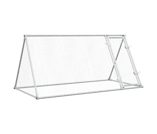 vidaXL vistu būris, sudrabains, 200x105x91 cm, cinkots tērauds