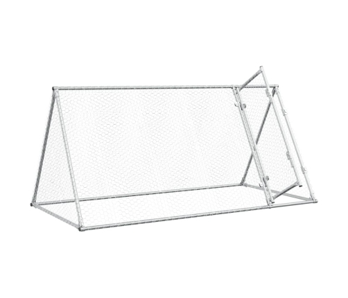 vidaXL vistu būris, sudrabains, 200x105x91 cm, cinkots tērauds