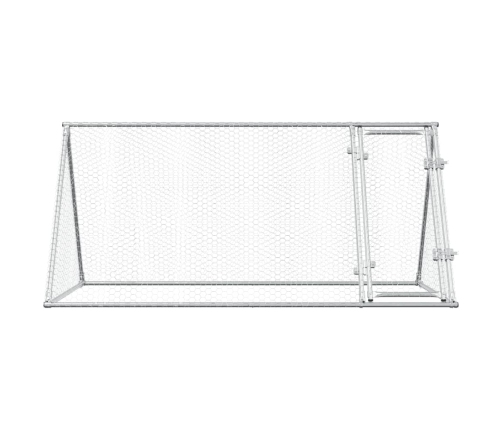 vidaXL vistu būris, sudrabains, 200x105x91 cm, cinkots tērauds