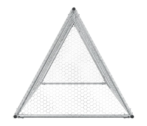 vidaXL vistu būris, sudrabains, 200x105x91 cm, cinkots tērauds