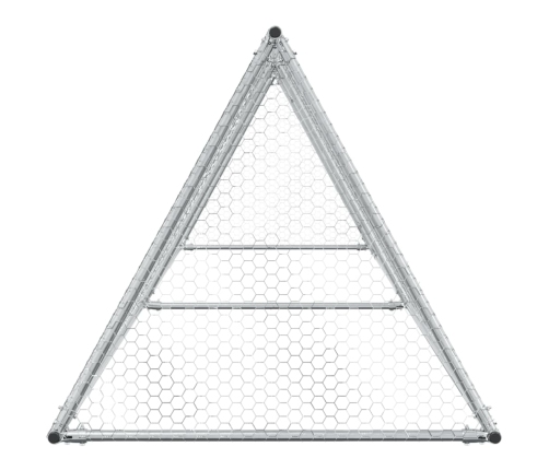 Vistu Būris, Sudrabains, 400X105X91 Cm, Cinkots Tērauds Vidaxl