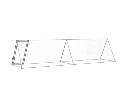 Vistu Būris, Sudrabains, 400X105X91 Cm, Cinkots Tērauds Vidaxl