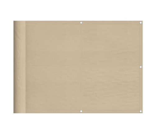 vidaXL balkona aizslietnis, bēšs, 75x700 cm, 100% poliestera oksforda